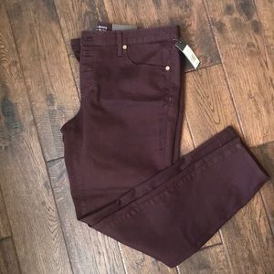Burgundy Maroon Skinny Jeans